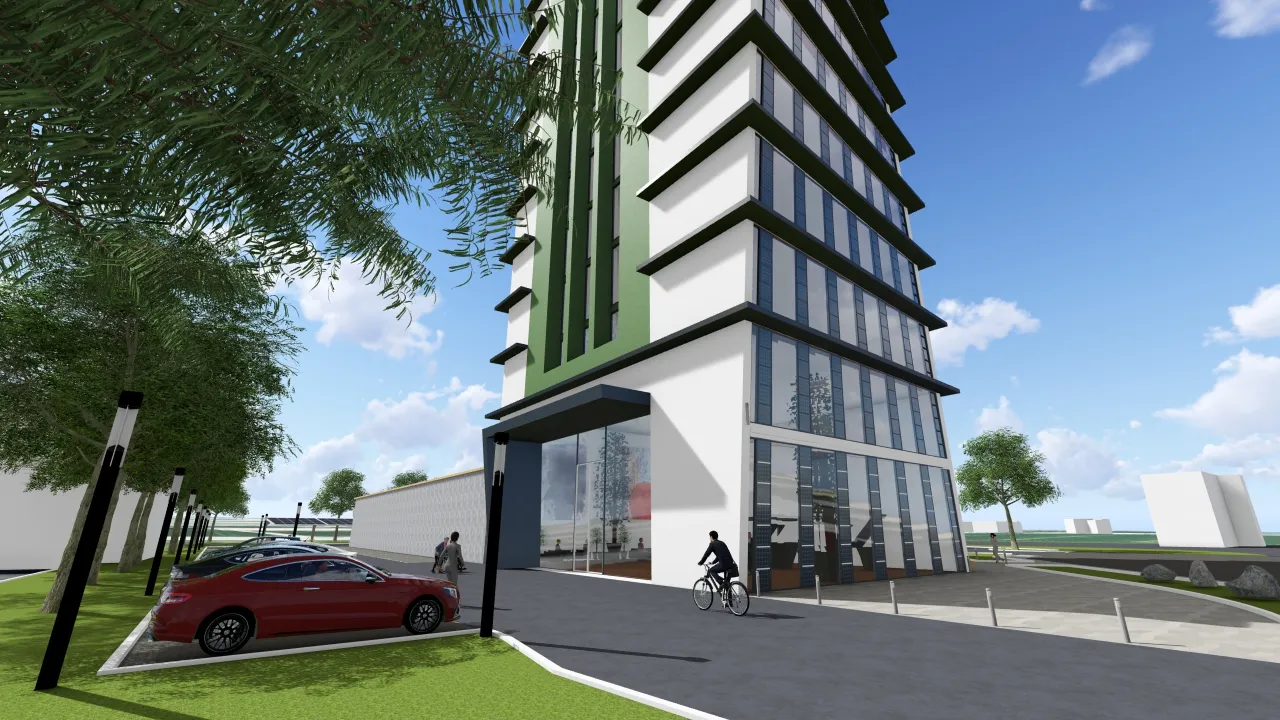 Hellweg Tower Eingangsbereich mit modernem Empfang
